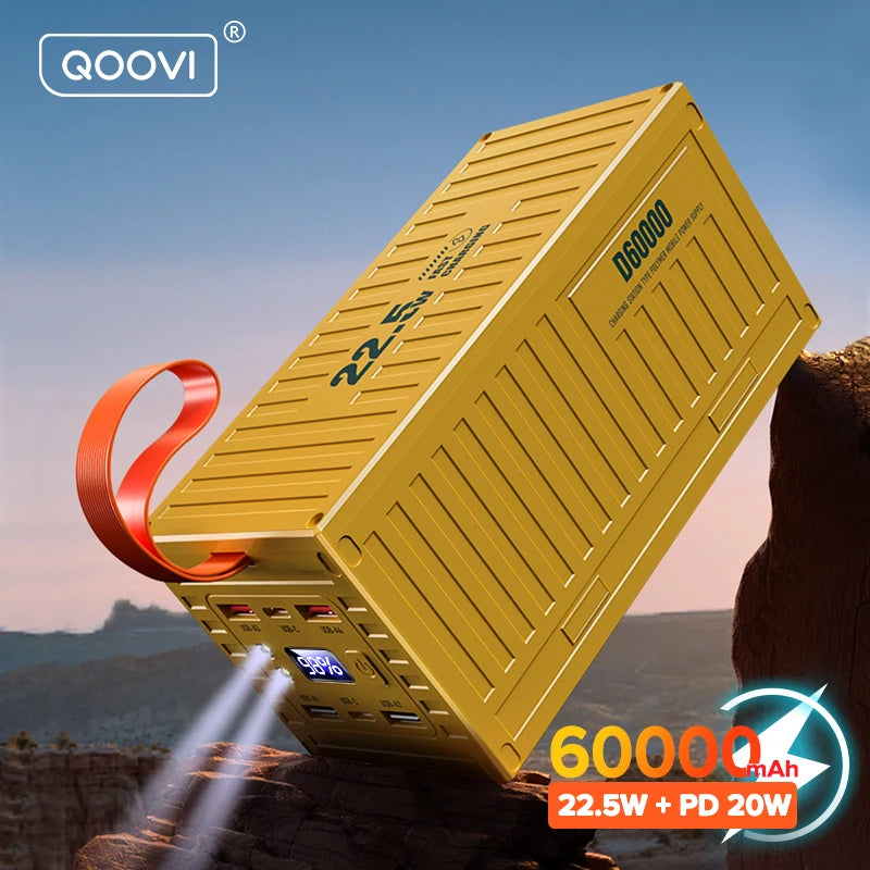 60.000mAh Powerbank mit Schnellladung (PD 22,5W)
