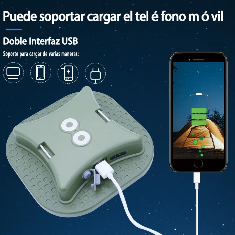 LED Notstrom-Campinglampe mit Magnet, SOS & Powerbank (USB-C)