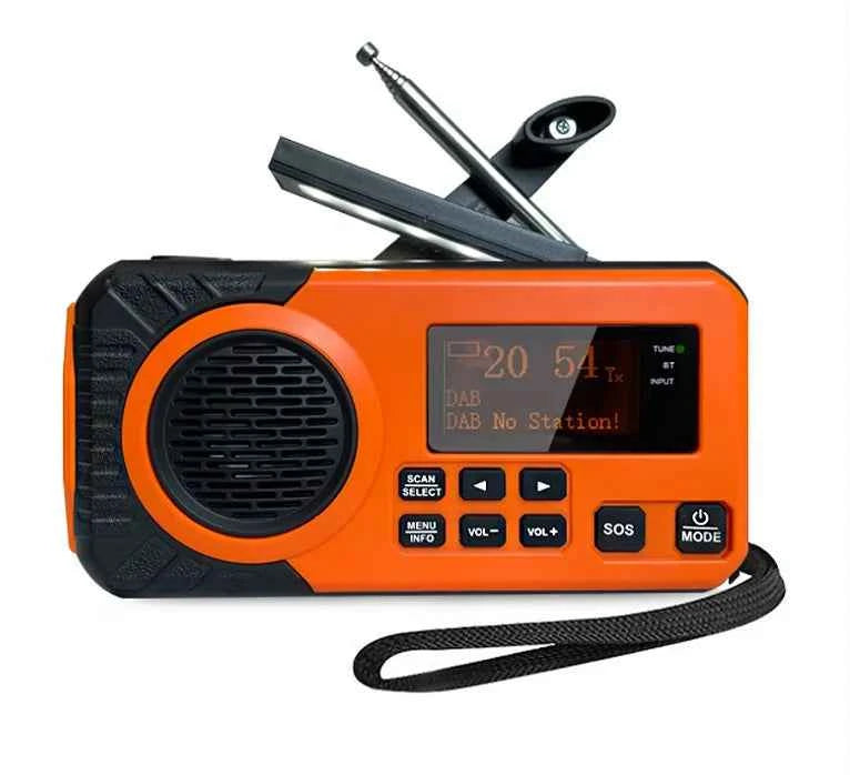 DAB+ Notfallradio mit Kurbel & Solar – 5000mAh Powerbank