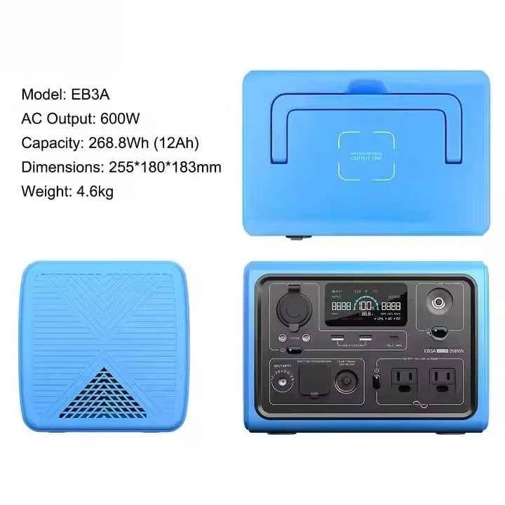 BLUETTI EB3A Powerstation 268Wh– Mobile Notstromlösung mit 600W Ausgang