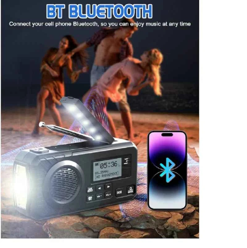 DAB+ Notfallradio mit Kurbel & Solar – 5000mAh Powerbank