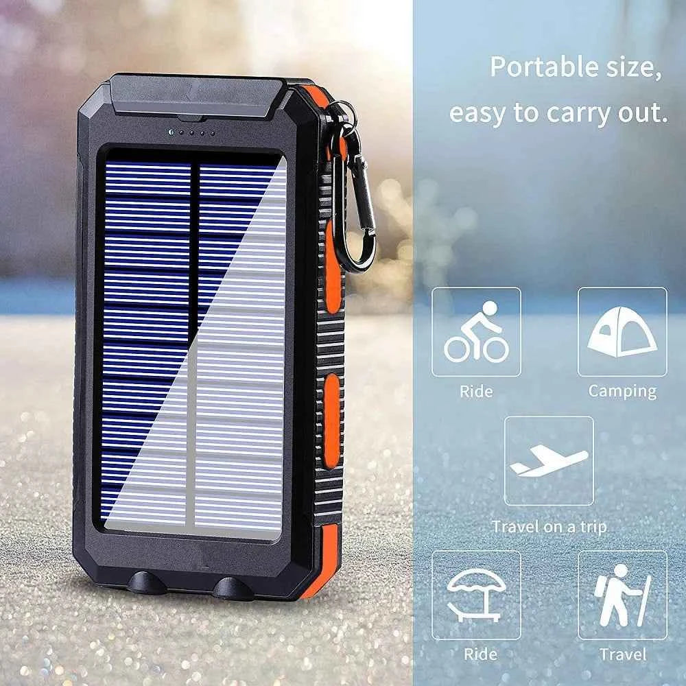 Solar Powerbank 80.000mAh – Notstrom mit LED-Licht &amp; Outdoor-Funktione